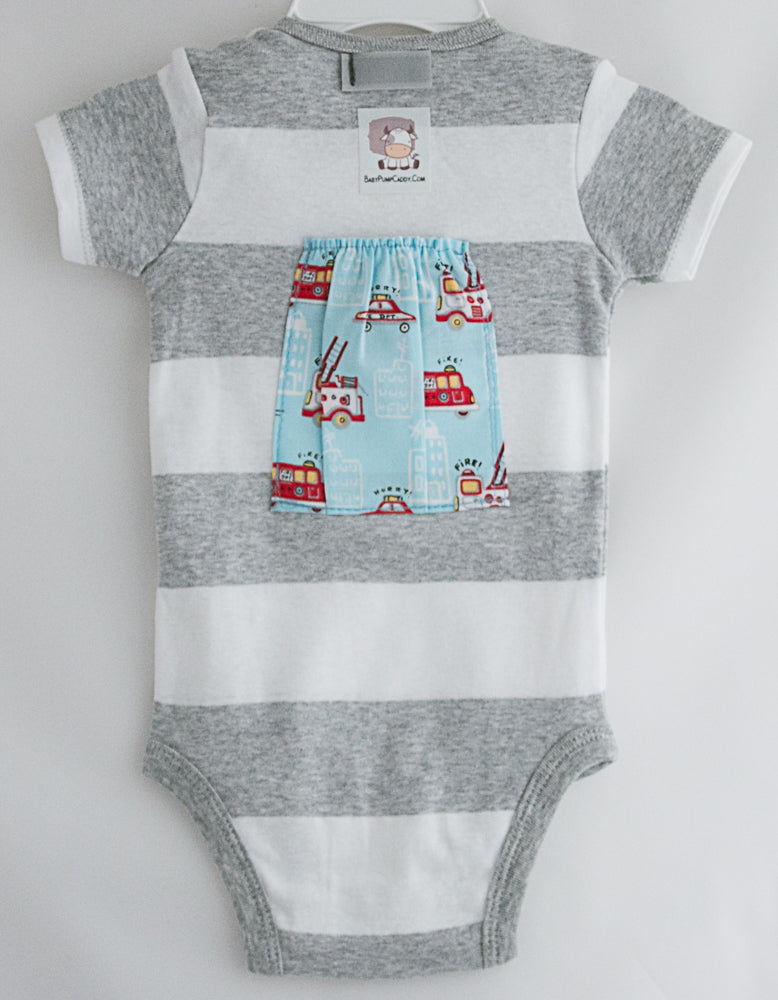 Fireman Grey with White Stripe